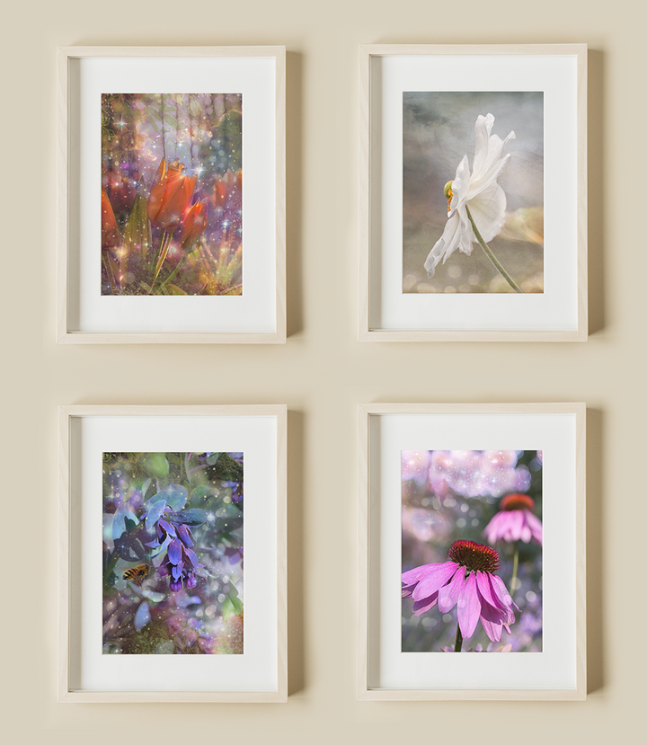 Buy a Set of 4 ready-to-frame art print for $35 to help bees