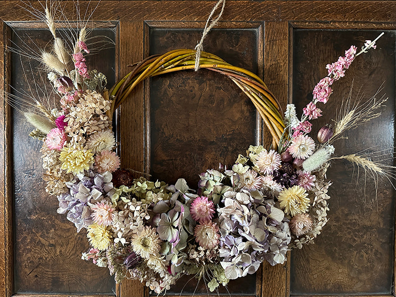 Summer Bounty Willow and Dried Flower Wreath