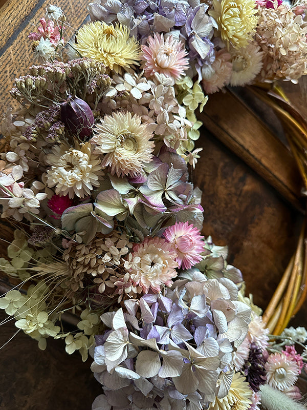 Summer Bounty Willow and Dried Flower Wreath
